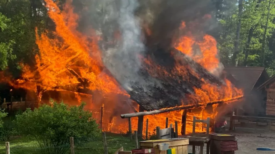 Incendie au grand parc d'Andilly