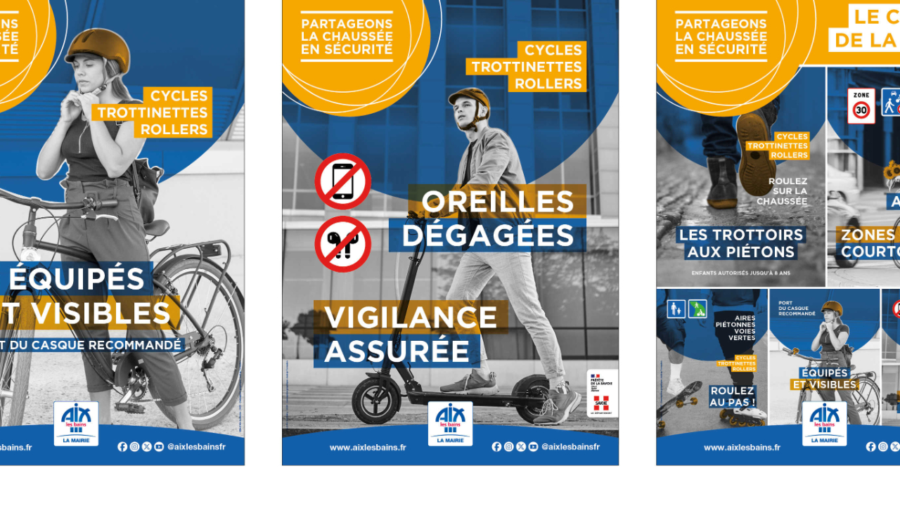 Aix-les-Bains lance une campagne de sécurité routière pour apaiser la circulation Aix-les-Bains lance une campagne de sécurité routière pour apaiser la circulation