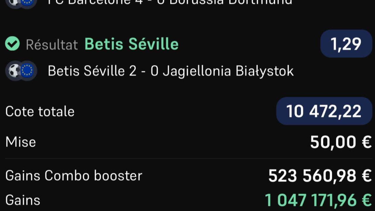 Haute-Savoie&nbsp;: un parieur sportif mise 50 euros et empoche le million&nbsp;!