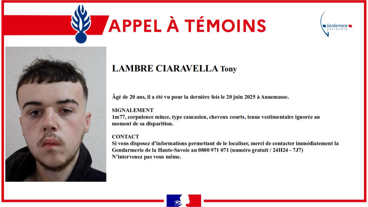 Haute-Savoie: une nouvelle disparition inquiétante Haute-Savoie: une nouvelle disparition inquiétante