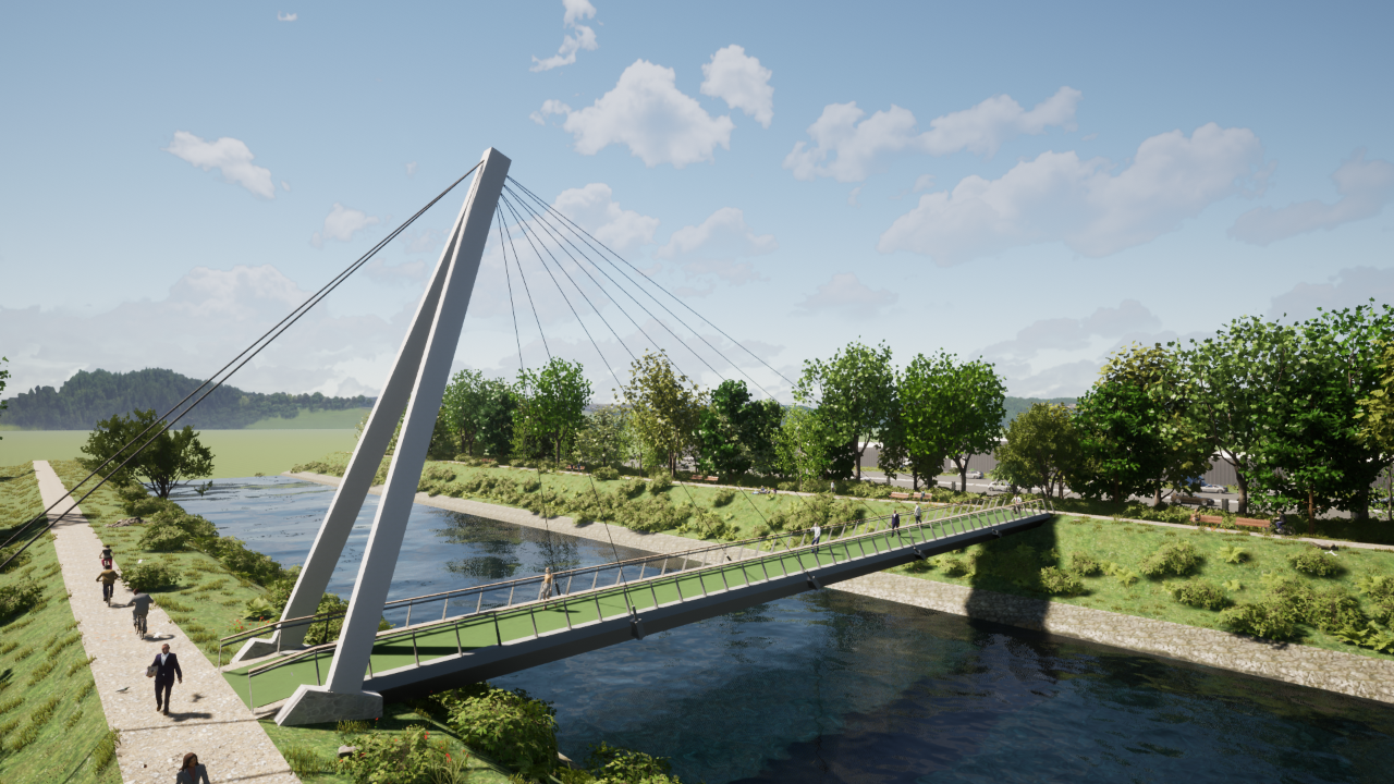 Sallanches: la passerelle des Ilettes inaugurée! Sallanches: la passerelle des Ilettes inaugurée!