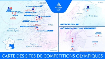 JO Alpes 2030 : La carte officielle des sites retenus