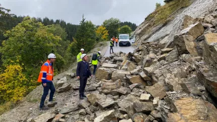 Les travaux se poursuivent sur la route &agrave; Filli&egrave;re en Haute-Savoie